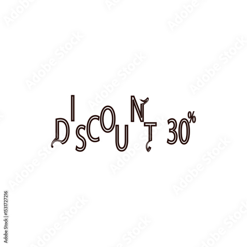 30% discount vector illustration of a 30% discount on the original price of a product or service