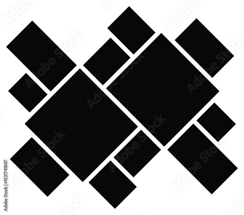 Multi Photo Collage Picture Grid Template Design. Rectangle Photo Album Layout. DIY Photo Collage for Memories, Social Media, Event and Brand Story Photo.