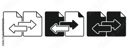 Document file exchange icon. Illustration vector