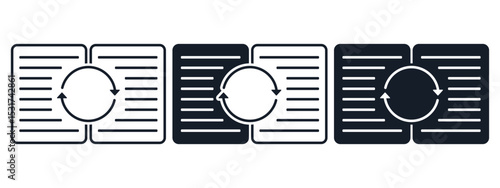 Swap document file icon. Illustration vector