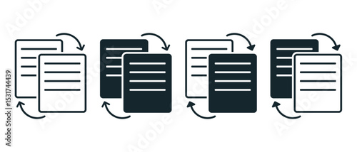 Transfer sharing file document icon. Illustration vector