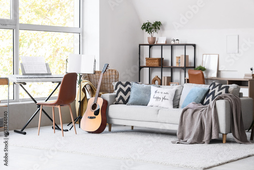 Interior of light living ro...