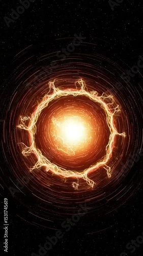 Abstract circular energy burst