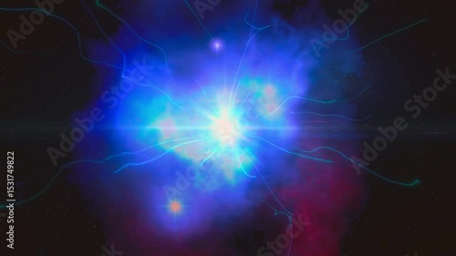 abstract blue background with rays