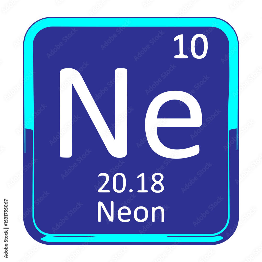 Neon symbol periodic Neon symbol periodic