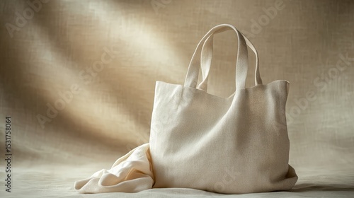 Stylish Reusable Fabric Tote Bag Neatly Folded