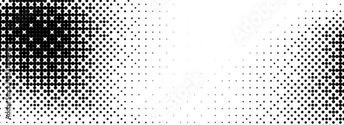 Wallpaper Mural Pixelated bitmap texture background. Black dither pattern wallpaper. Abstract glitch gradient pattern. Wide rasterized halftone screen overlay. 8 bit video game backdrop. Vector Torontodigital.ca