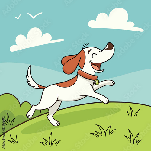 dog on the grass