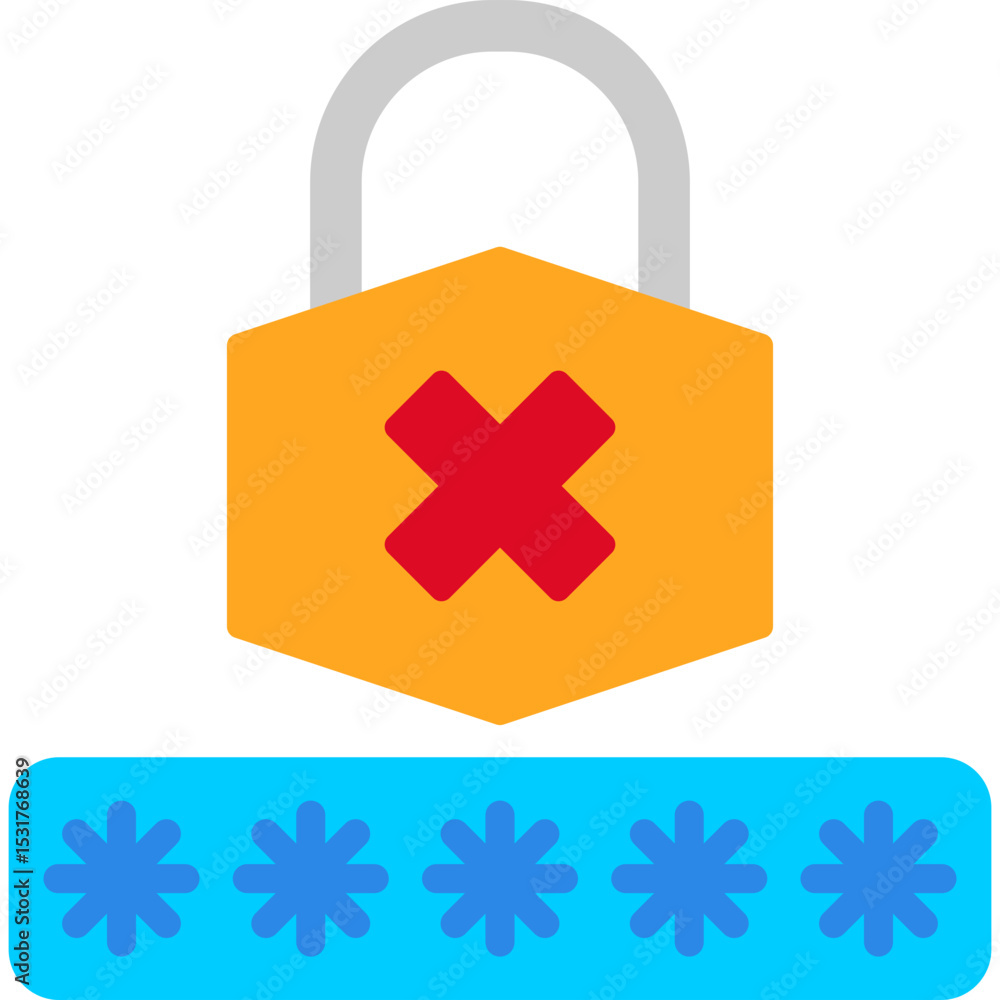 Obraz premium Password Rejected Icon