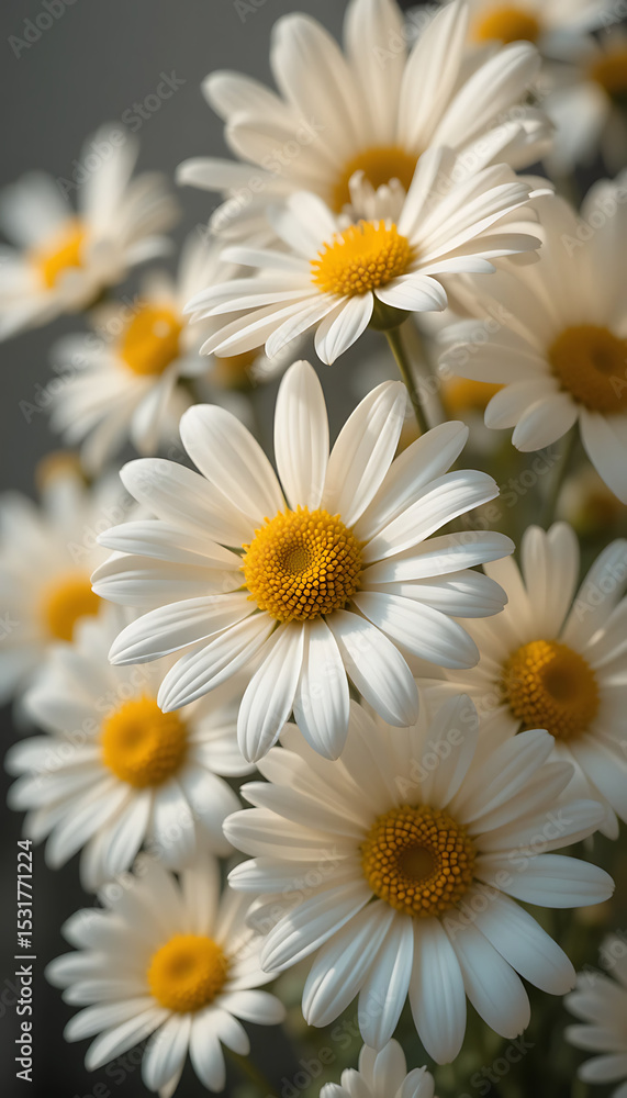 Obraz premium Close-up of a Bouquet of Daisies