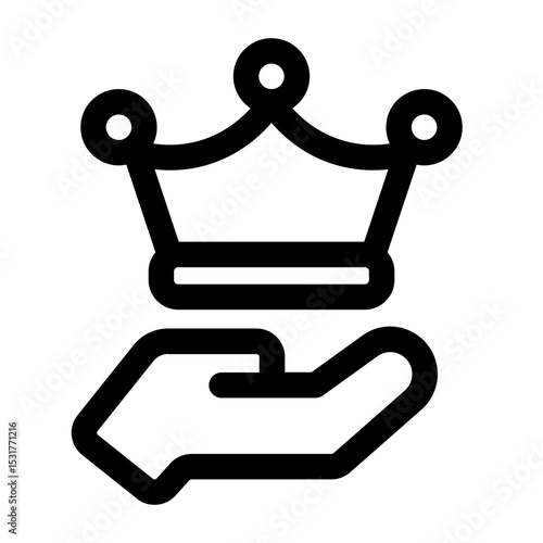 Hand Holding a Crown