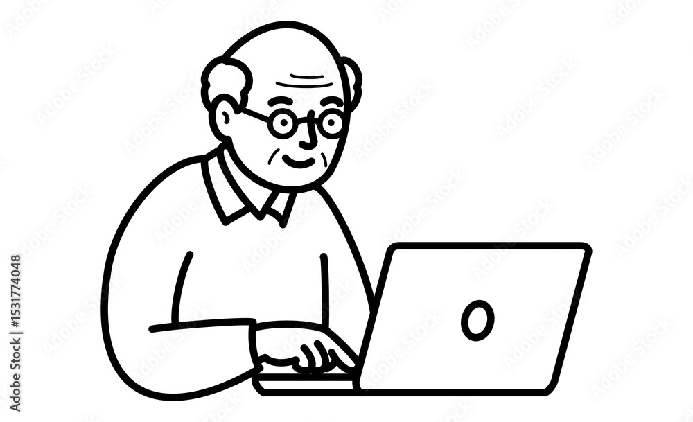 高齢者のパソコン操作、インターネットを楽しむシニア
高齢者のパソコン操作、インターネットを楽しむシニア
