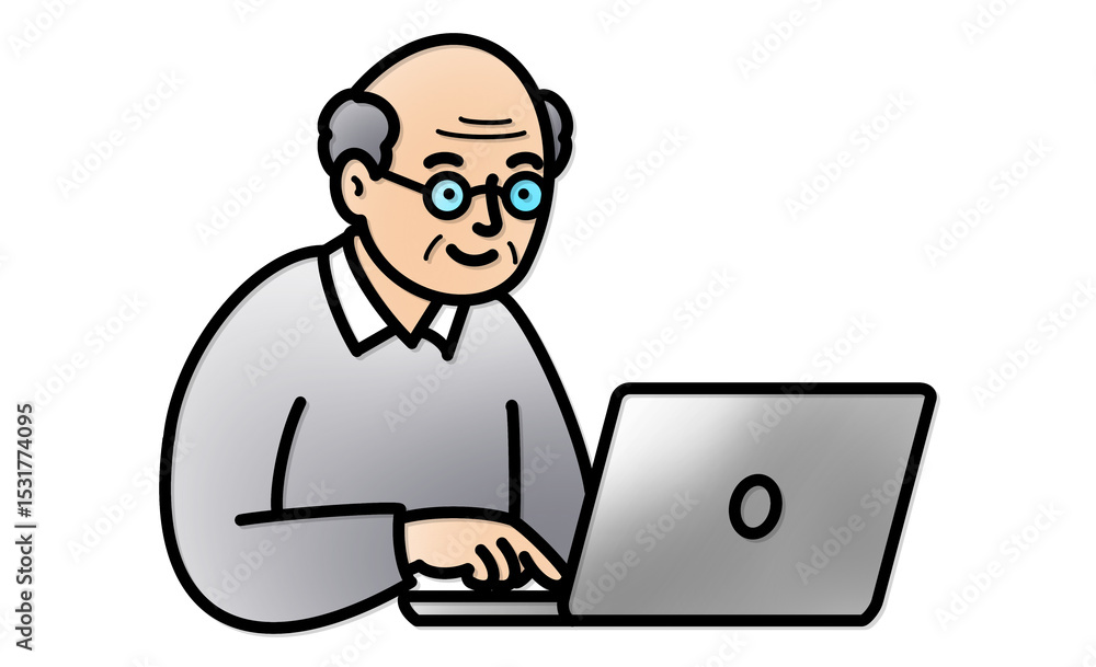 高齢者のパソコン操作、インターネットを楽しむシニア
高齢者のパソコン操作、インターネットを楽しむシニア