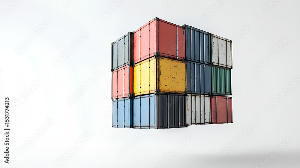 Obraz premium colorful cargo containers
