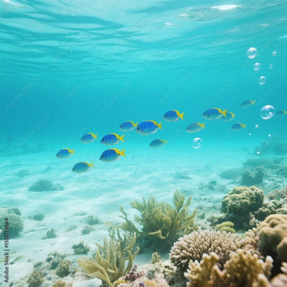 Naklejka premium fish in the sea