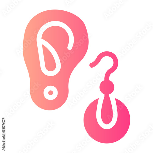 fashion earrings Gradient icon