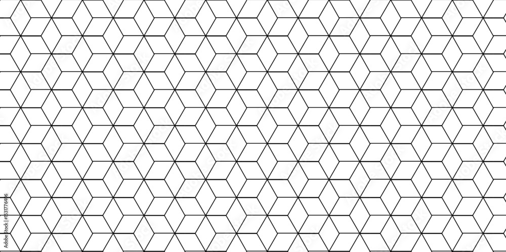 Fototapeta premium Vector tiles gradient science web tech connection triangle diamond honeycomb hexagon art. Seamless pattern with hexagon square cube geometric pattern shapes grid metal element texture design. 