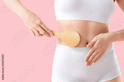 Woman in white underwear dr...