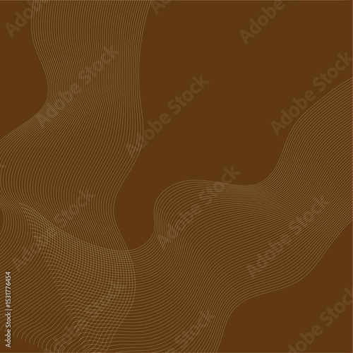 Warm gold and brown lines create an abstract, summery wave pattern perfect for a vibrant background design