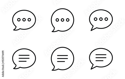 Speech bubble icon. chat symbol vector	
