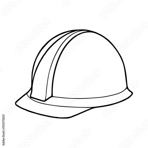 hard hat safety outline icon