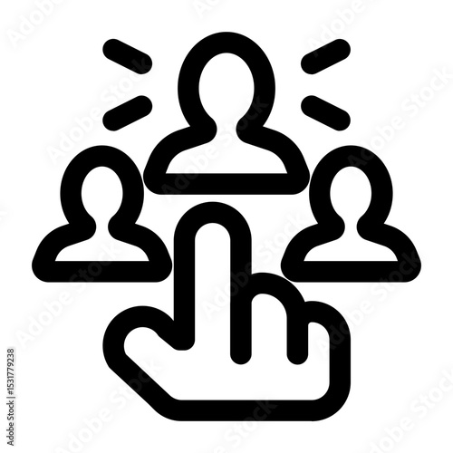 Hand Selecting Person From Group