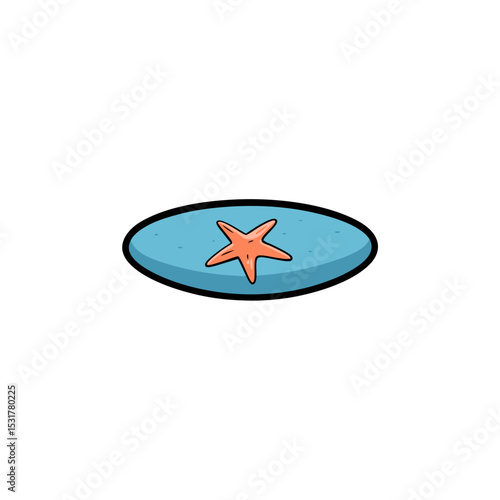realistic ocean tide pools with starfish on white 