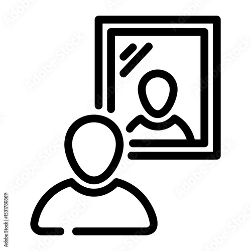 style mirror Line Icon