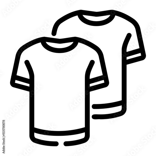 t shirt set Line Icon