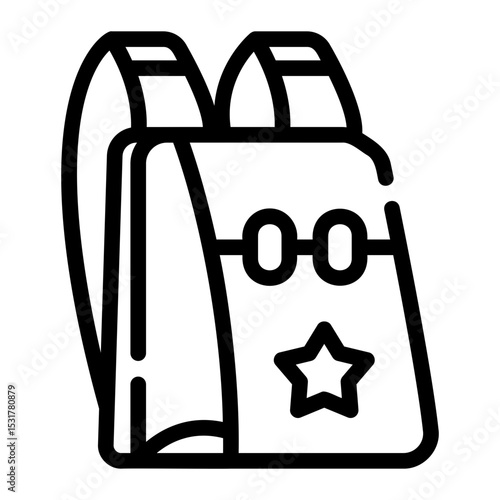 travel backpack Line Icon
