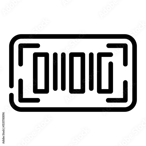 barcode tag Line Icon