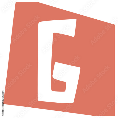 hand drawn vector typography of G