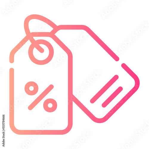 discount tag Line Gradient Icon