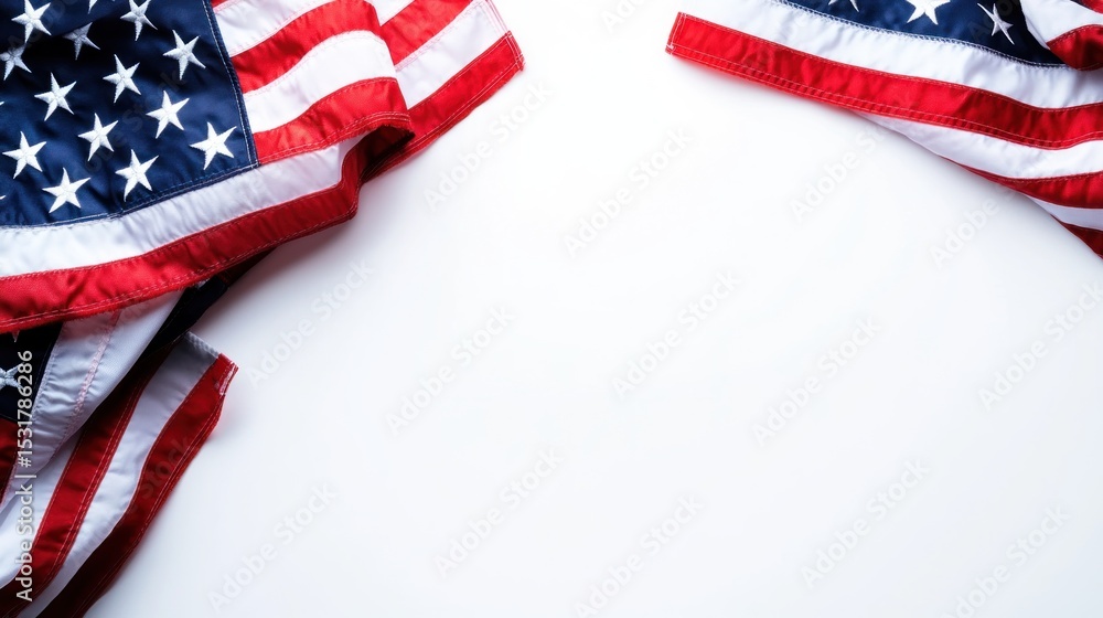 Obraz premium Happy Veterans Day concept. American flags and the text against white background