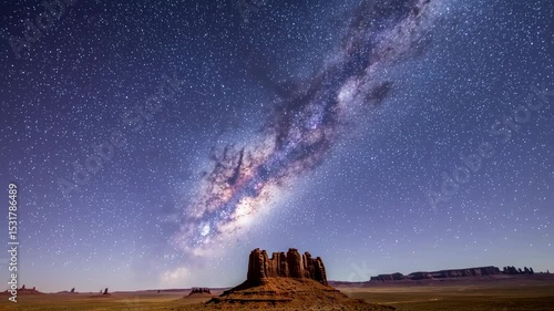 Wallpaper Mural Spectacular Milky Way Galaxy over Monument Valley's Iconic Landscape Torontodigital.ca