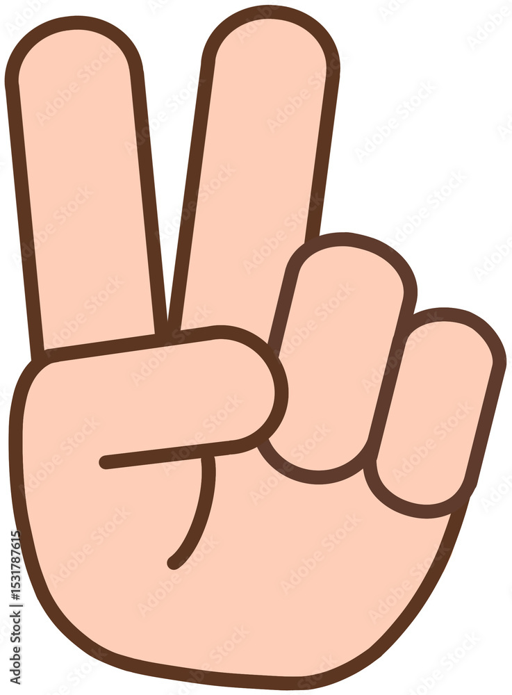 Obraz premium 손가락 브이