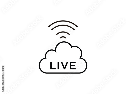 live stream design, online vector illustration, isolated on transparent background