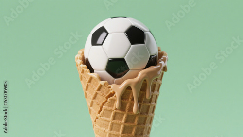 Football shaped ice cream