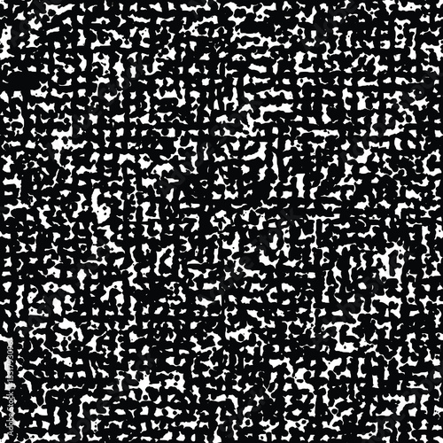 Seamless pattern, rough vector background, black and white