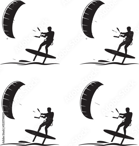 Kitesurfing SVG – Extreme Water Sport Silhouette Design

Kiteboard Vector – Action Ride on Ocean Waves

Kitesurfer Silhouette – Surf, Wind & Adventure Clipart

Kite Surfing SVG – Dynamic Coastal Sport