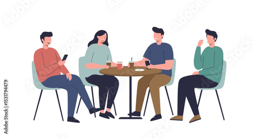 Casual Friends Gathering: Coffee and Conversation