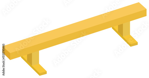 平均台のイラスト ベクター素材