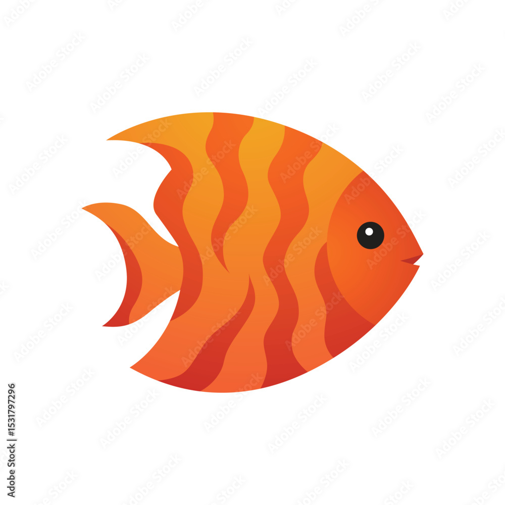 Obraz premium fish vector concept logo template design
