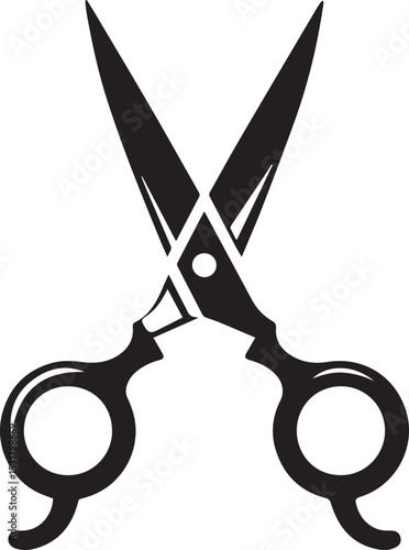 black scissors vector, scissors vector illustration, scissors silhouette vector icon design