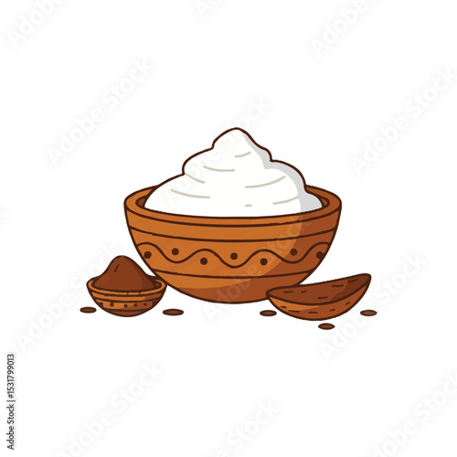 flat vector icon of religious festival asalha puja, bowl derma, suitable for design and infographic applications