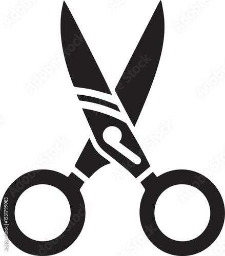 black scissors vector, scissors vector illustration, scissors silhouette vector icon design
