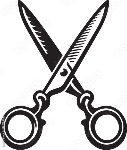 black scissors vector, scissors vector illustration, scissors silhouette vector icon design