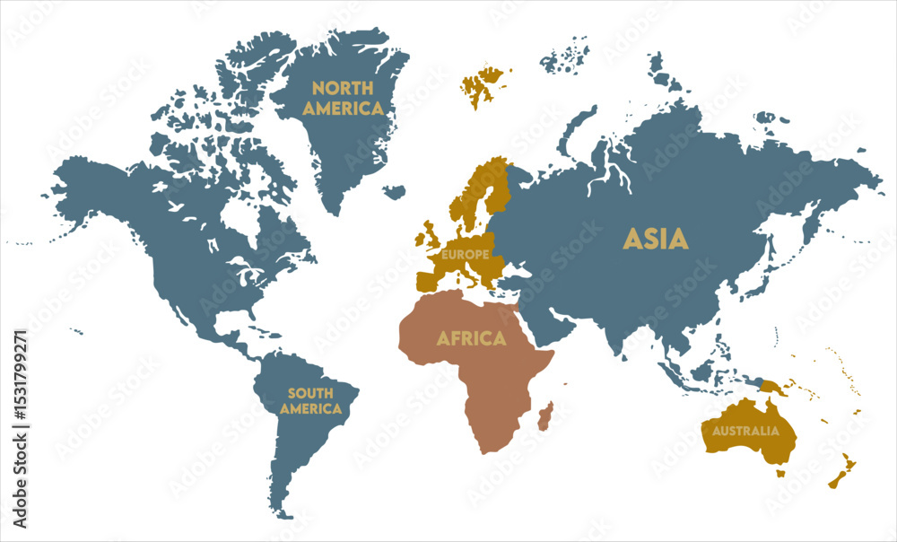 Fototapeta premium High-resolution world map vector-10, world map, modern world map graphic, Countries Silhouettes Stock Illustrations, Vectors