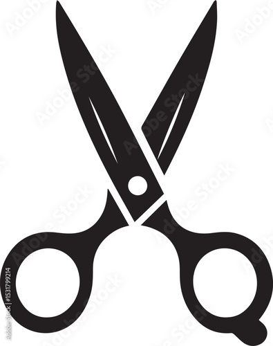black scissors vector, scissors vector illustration, scissors silhouette vector icon design