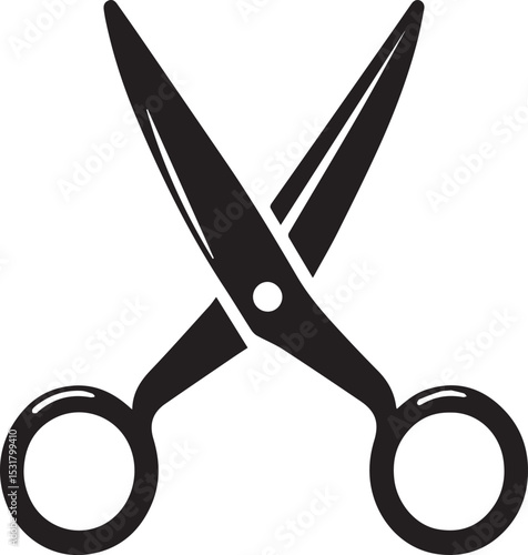black scissors vector, scissors vector illustration, scissors silhouette vector icon design